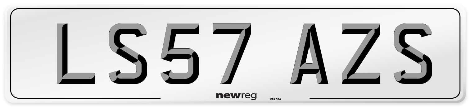 LS57 AZS Number Plate from New Reg